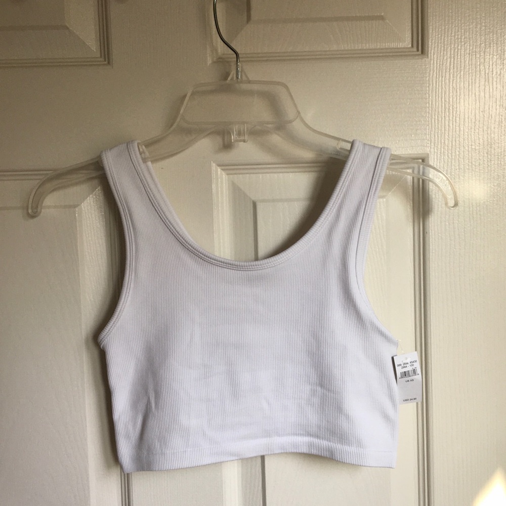 NWT Aerie white ribbed comfortable bra